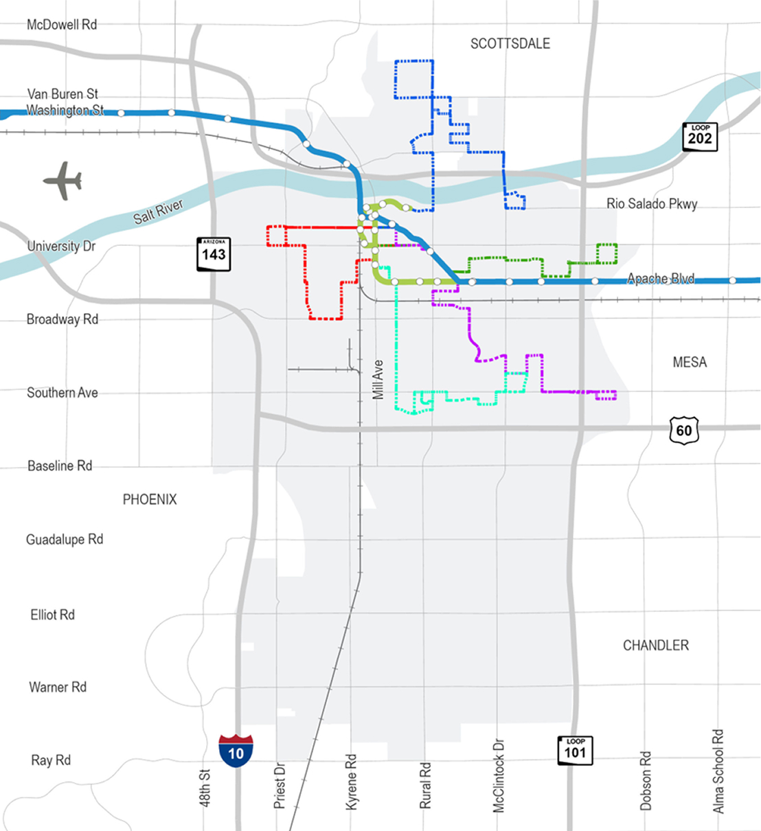 Saturday Frequent Service Map