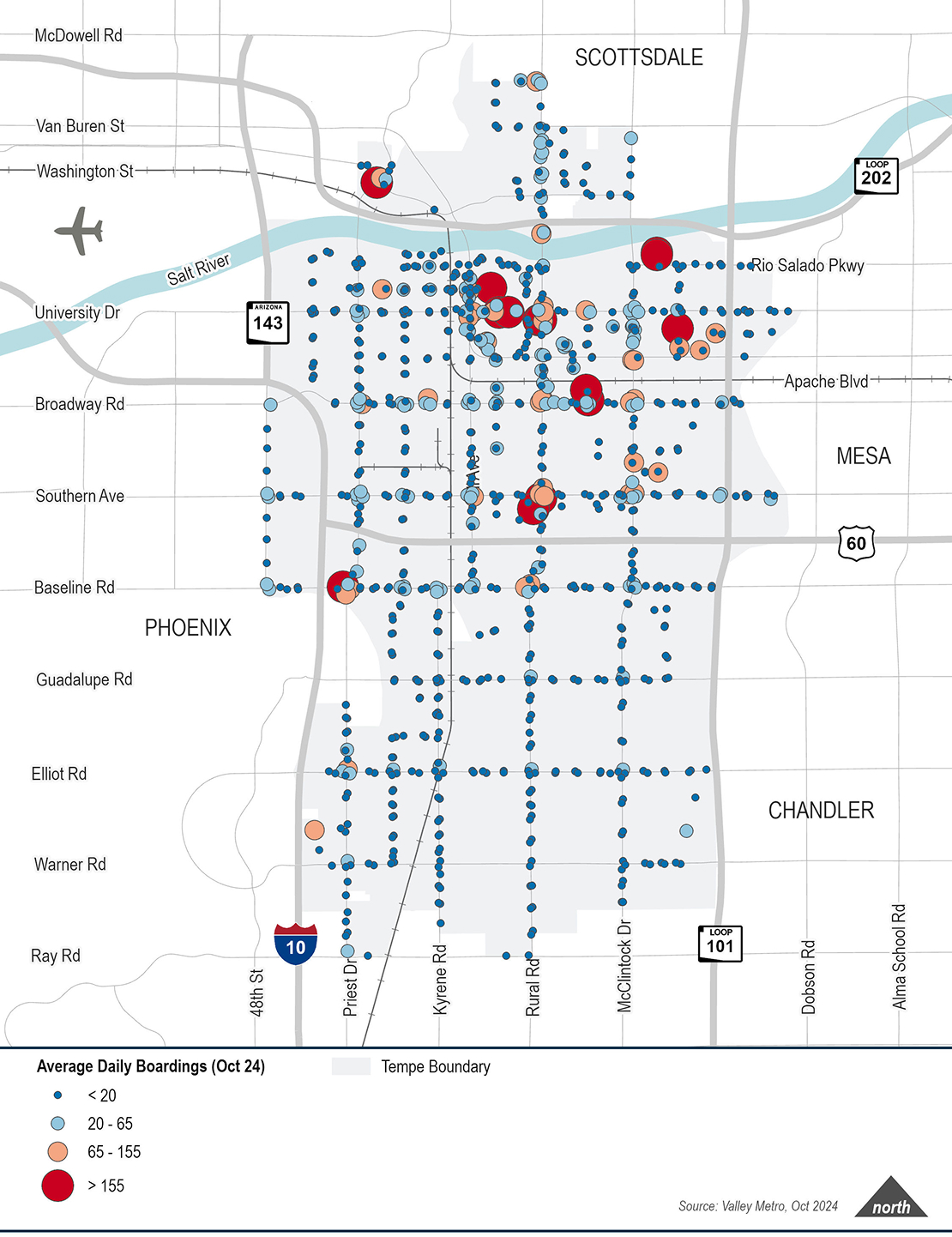 Average Daily Boardings (Bus) Map